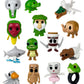 14 Pcs Italian Brainrot Toys, Tralalero Tralala, Tung Tung Tung Sahur, Shan Hai Jing Figurine Set, Unique 3D Printed Desk Decor 