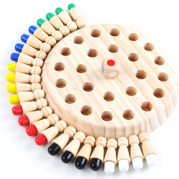 Wooden Memory Match Stick Chess Game, Color Memory Chess, Funny Block Board Game, Parent-Child Interaction Toy, Educational Inte