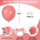 Jobkoo Dusty Pink Balloons 5 Inch, 60 Pcs Small Vintage Pink Balloon Boho Dusty Rose Latex Balloons 5'' Mini Matte Retro Blush M