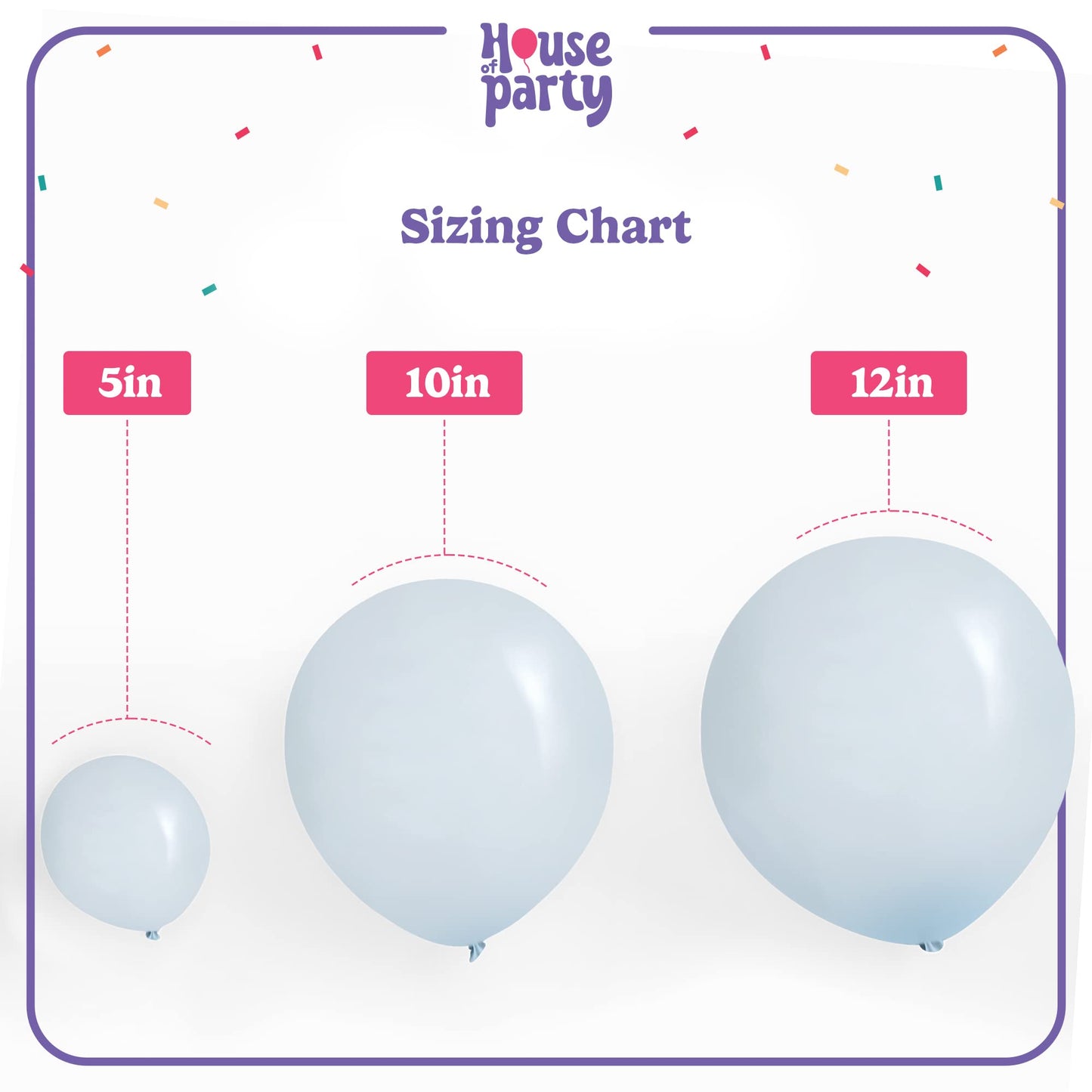 House Of Party Pastel Blue Party Balloons - 100 Pcs | 10 Inch Single Color Latex Balloons For Wedding, Baby Shower & Bachelorett