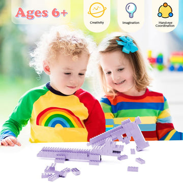 Unirolic Classic Building Bricks, 200 Piece 2X4 Building Blocks Stem Creative Building Toys, 100% Compatible With All Major Brands, Building Bricks Play Set For Kids Age 6+ (Violets)
