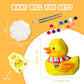 Loungelore Paint Your Own Duck Lamp Kit, Art Supplies Arts and Crafts for Kids Ages 8-12, DIY 3D Duckling Night-Light, Creativit
