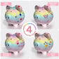 Personalized Birthday Gift For Women Girls With Diy Name Stickers, 8'' Large Ceramic Piggy Bank For Kids Girls Boys,Cute Toddle
