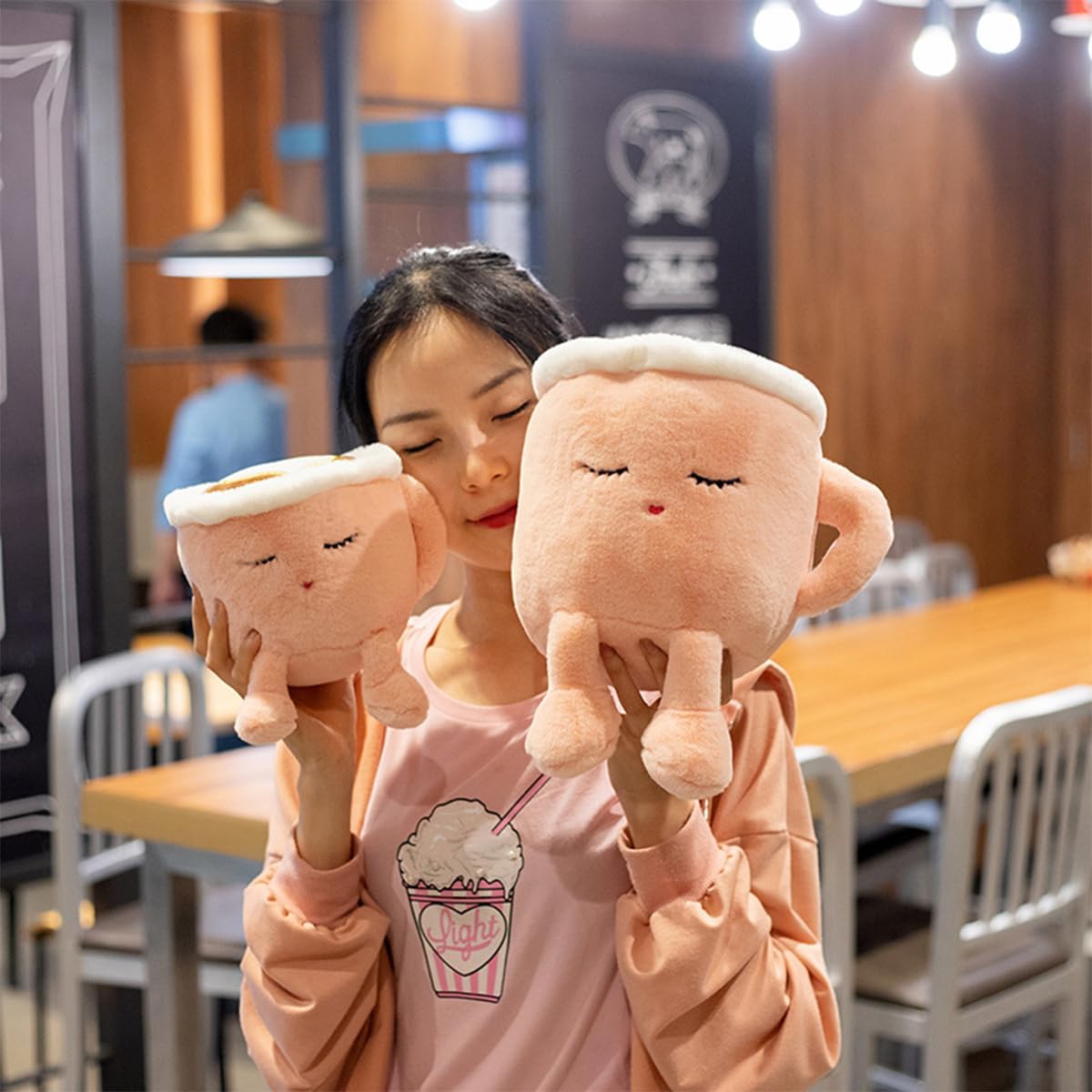Yoholto Latte Plush Pillow, 11.8 Inch Coffee Cup Plush Doll Toy, Coffee Food Stuffed Plush, Christmas Birthday Gift For Kids Adu