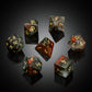 Bloodstone DND Dice Set DNDND 7 PCS Natural Stone D&D Dice with Grogeous Gift Case for Dungeons and Dragon Tabletop Game (Bloods
