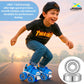 Jaspo Kids Delite Intact Junior Skates Combo (Skates+Helmet+Knee+Elbow) Suitable for Age Upto 5 Years, Unisex, Outdoor Wheel, Bl