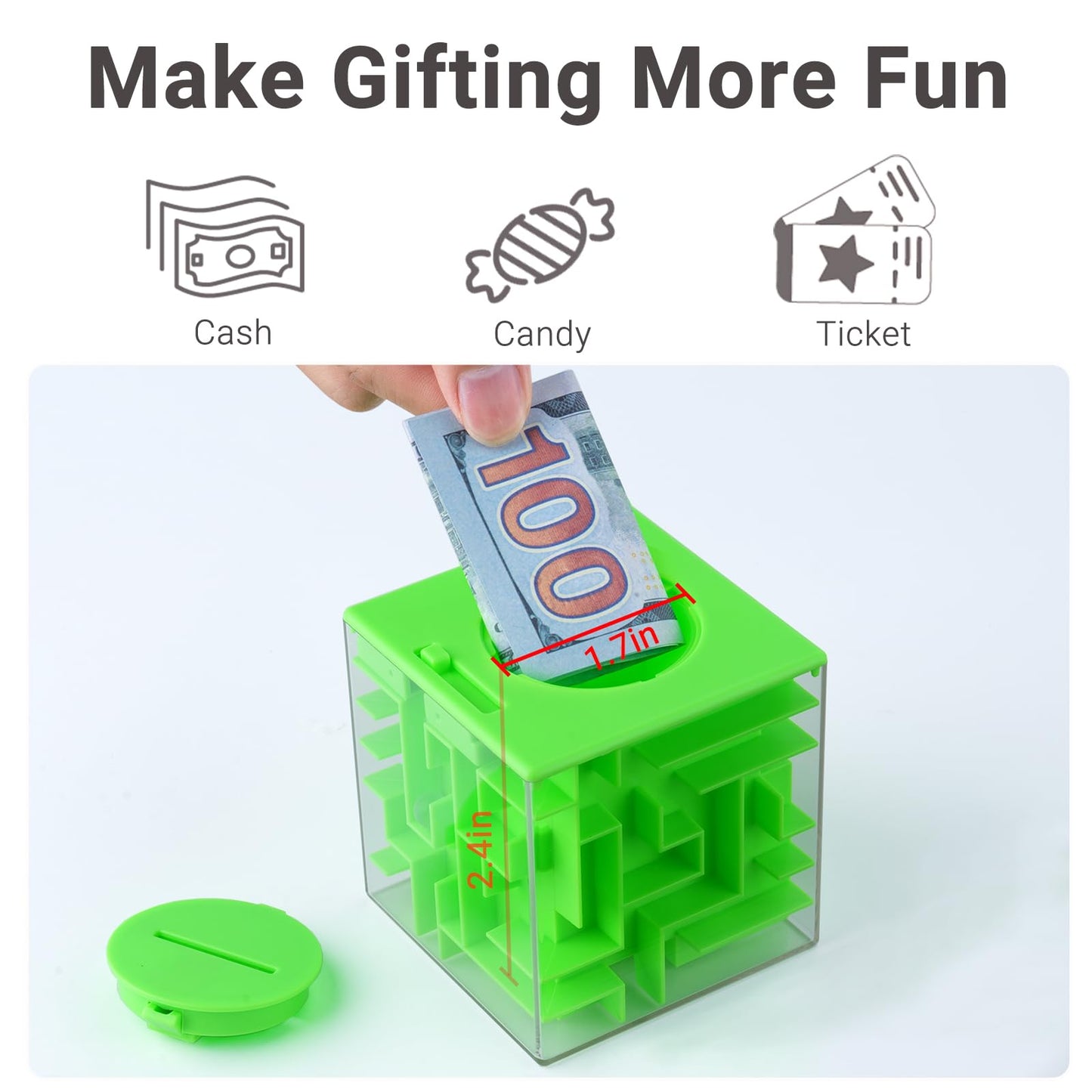 Ikeelo Money Maze Puzzle Box (2 Pack) For Kids And Teens, Make Cash Gift Giving More Fun