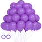 Voircoloria 105Pcs Purple Balloons 12Inch Party Latex Balloons For Birthday Baby Shower Halloween Wedding Valentine'S Day Party