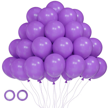 Voircoloria 105Pcs Purple Balloons 12Inch Party Latex Balloons For Birthday Baby Shower Halloween Wedding Valentine'S Day Party