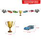 Mpanwen Race Car Birthday Party Supplies, 142 Pcs Racecar Racing Party Decorations For Boys Baby - Backdrop, Banner, Cake, And C