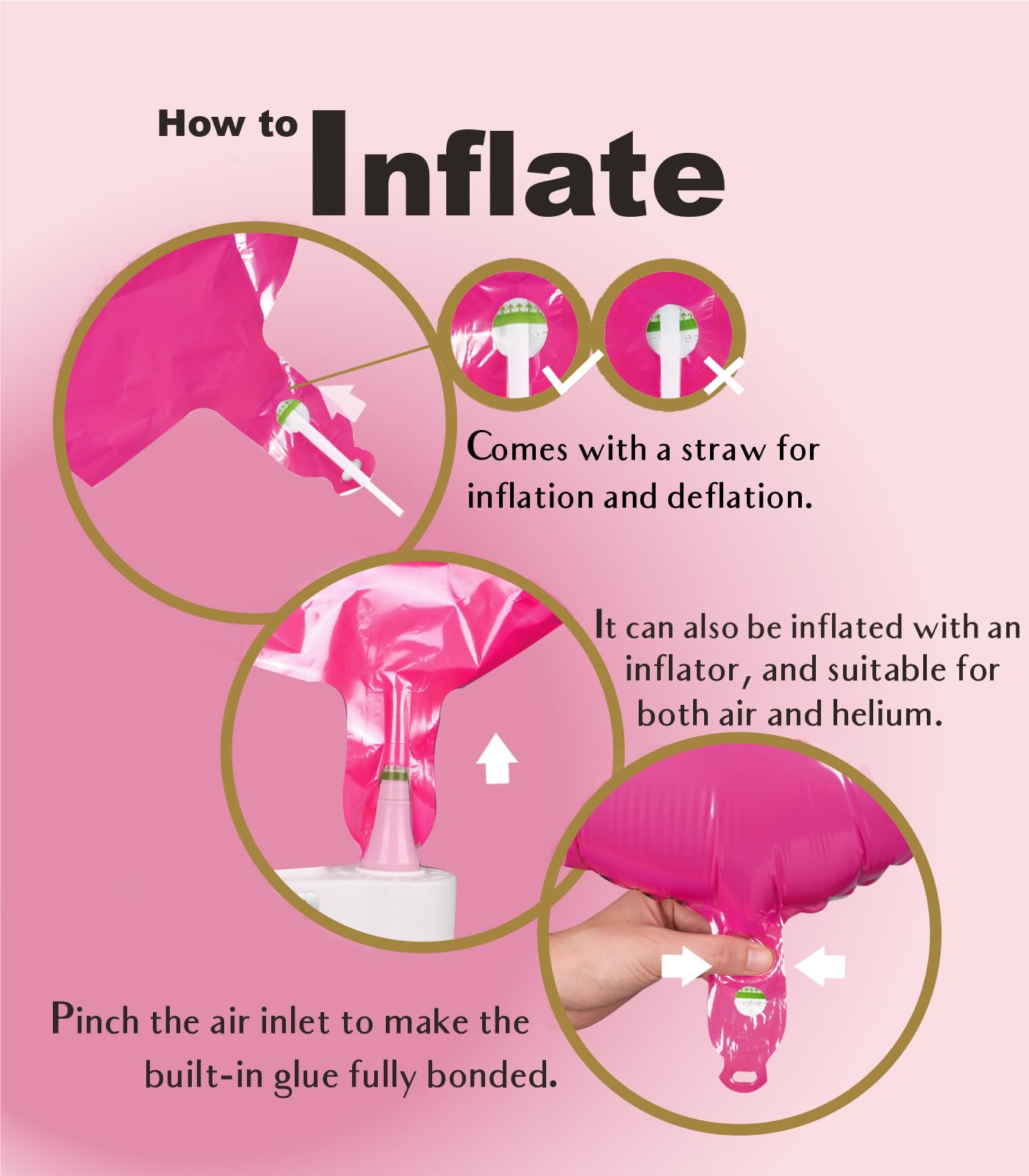 SUWEN Jumbo Hot Pink 30 Foil Helium Number Balloons 0-9 for 30th Birthday Party Decorations