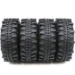 4pcs RC 2.2 Crawler Mud Terrain Tires Super Grip Soft Tyres with Soft Foam Insert Height: 145mm/5.7inch