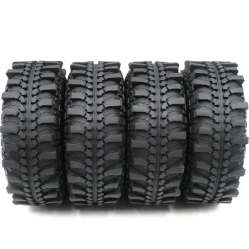 4pcs RC 2.2 Crawler Mud Terrain Tires Super Grip Soft Tyres with Soft Foam Insert Height: 145mm/5.7inch