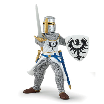 Papo -Hand-Painted - Figurine -Medieval-Fantasy -White Knight with decorative replica blade -39946 - Collectible - for Children - Suitable for Boys and Girls - from 3 Years Old