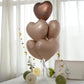 Retro Love Heart Shaped Balloons Pack Of 12,18 Inch Love Valentine Balloons Heart Romantic Balloons For Valentines Day Propose M