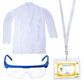 Beelittle Science Lab Kit For Kids Children'S Scientist Lab Coat With Goggles Id Card Science Experiment Set For Scientist Costume Dress Up Role Play Laboratory Learning Toy For Age 3-10 (Set A)