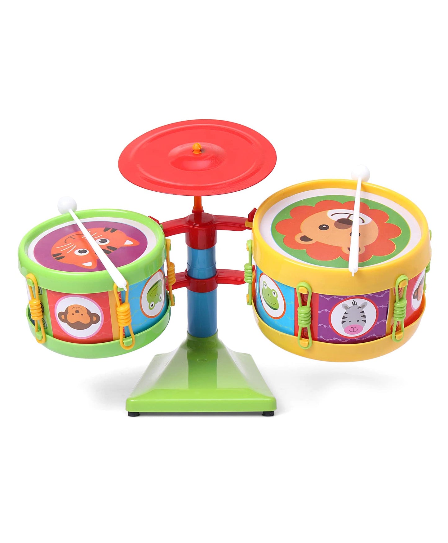 Toy Fun Musical Drum Set For Kids 2 Drums And 1 Cymbal Age 3 Years And Above