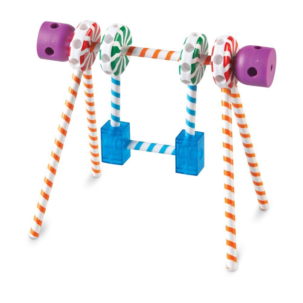 Learning Resources Candy Construction Building Set - 92 Pieces, Ages 4+,Toddler Learning Toys, Fine Motor Building Toy, Preschoo