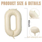 40 Inch Cream One Balloons, Large Letter Balloons For 1St Birthday, One Foil Helium Balloons, Mylar Big Beige Alphabet Balloons,