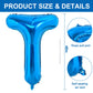 Toniful 40 Inch Large Blue Letter T Balloons Giant Alphabet Letter Balloons,Foil Mylar Big Balloons For Birthday Party Anniversa