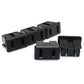 E-Outstanding Us Socket 5Pcs 2 Pins 15A/125V Ac Panel Mount Power Outlet Industrial Plug Power Receptacle Black