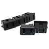 E-Outstanding Us Socket 5Pcs 2 Pins 15A/125V Ac Panel Mount Power Outlet Industrial Plug Power Receptacle Black