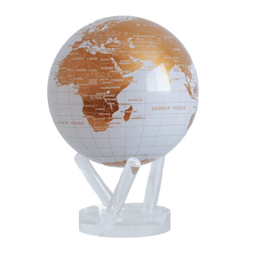 Mova Globe Metallic White And Gold 6'