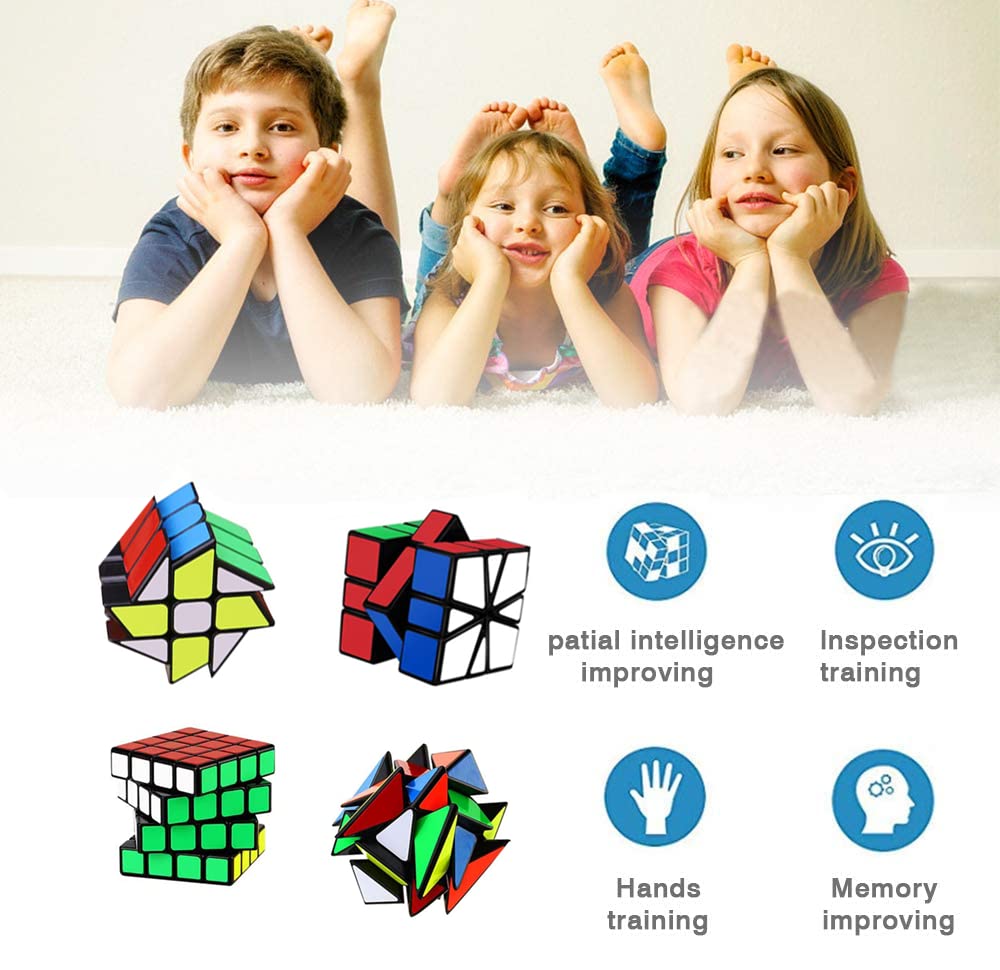 Speed Cubes, [13Pack] Speed Cube Set - Megaminx Mirror Pyramid Fluctuation Angle Wheel Square King Puzzle Cube Collection Speed Cube Bundles For Kids& Adults