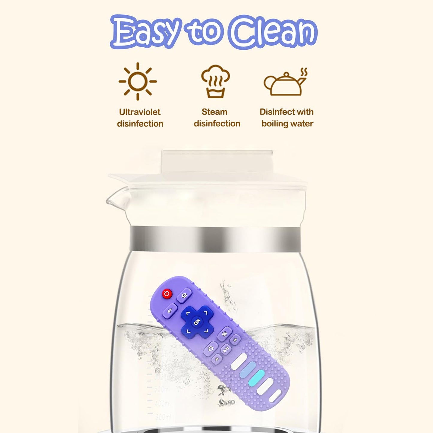 Ersihua 3Pcs Silicone Teething Toys, Remote Control Shape Teethers For Babies Remote Teething Toys, Silicone Tv Remote Teether B