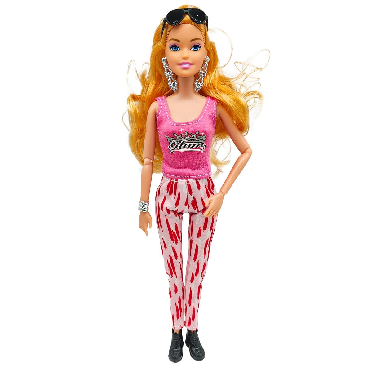 Flfuatt Stylish Fashions Girls Doll Toys, The Ultimate Fashionista Doll For Trendy Kids, 11.5 Inch Fashion Doll (Pink Vest)