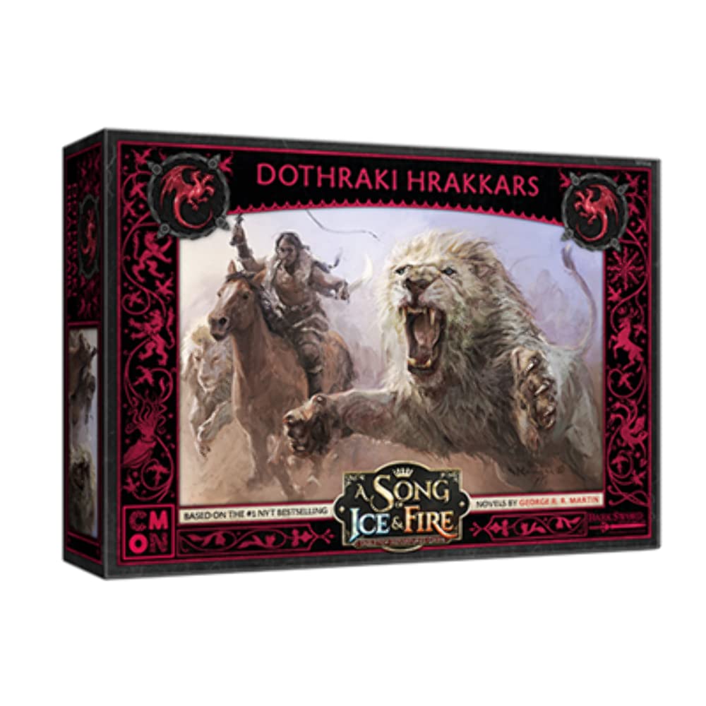 CMON A Song of Ice and Fire Tabletop Miniatures Dothraki Hrakkars Box Set - Fierce Nomadic Warriors of The Great Grass Sea, Stra