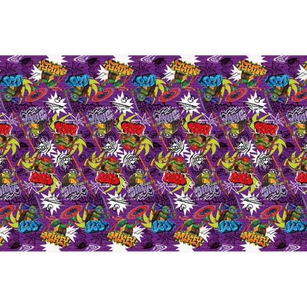 Unique TMNT Teenage Mutant Ninja Turtles Birthday Party Supplies Bundle Pack Includes 2 Plastic Table Covers and 1 Dinosaur Stic