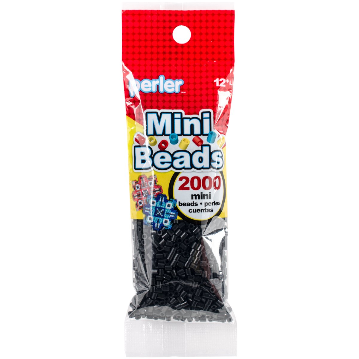 Perler Black Mini Beads for Kids Crafts, 2000 pcs