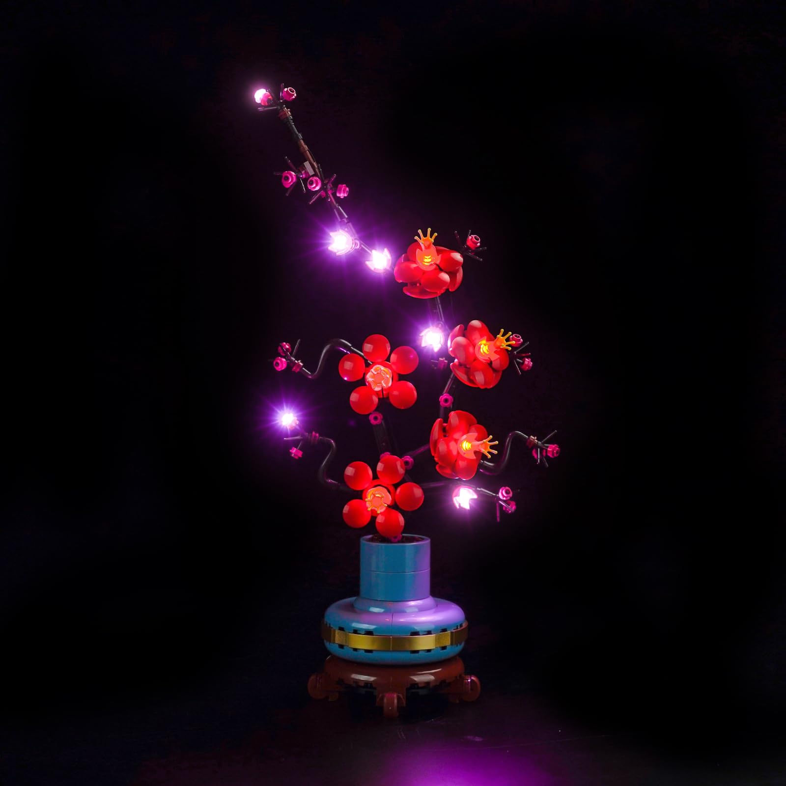 Brickbling Light Compatible With Lego Icons Plum Blossom Flower Décor, Led Lighting Compatible With Lego 10369, Light Up Your Botanical Collection (No Model Set)