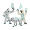 Schleich Eldrador Creatures Ice Monster Gift Set - 3-Piece Toys, Multi, PVC, Model 77575