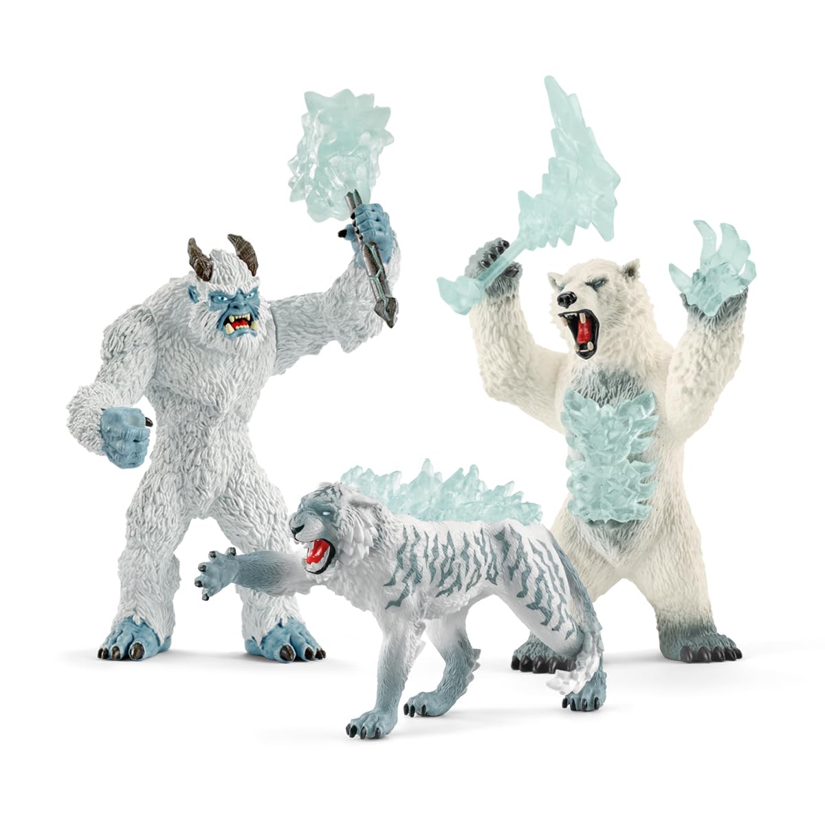 Schleich Eldrador Creatures Monster Toys 3-Piece Gift Set Including Ice Monster, Ice Tiger And Blizzard Bear From The Ice World Of Eldrador