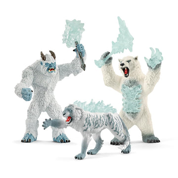 Schleich Eldrador Creatures Monster Toys 3-Piece Gift Set Including Ice Monster, Ice Tiger And Blizzard Bear From The Ice World Of Eldrador