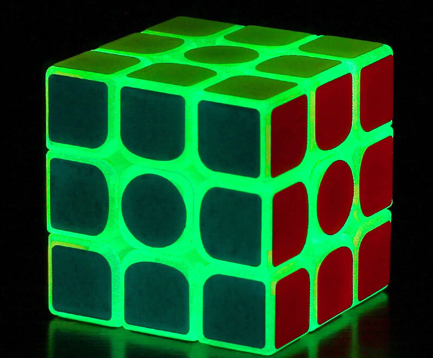 AMAZA 3x3 Fluorescent Speed Cube  Green Luminous  Plastic  Puzzle  1 Set  1 Piece  1 Count  mature-themed