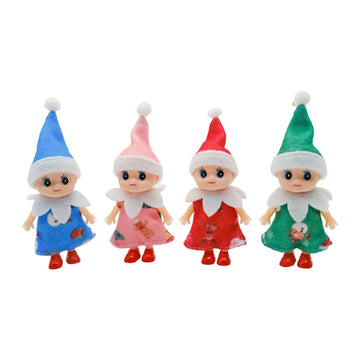 Lovelfstory Elf Accessories Baby, Tiny Christmas Elf Girl And Boy Baby Doll For Xmas Gift (Xmas Blue)