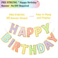 LITAUS Happy Birthday Banner - 9ft Pre-Strung Pastel Decorations, Reusable Paper Backdrop for All Celebrations, Model BD-B01