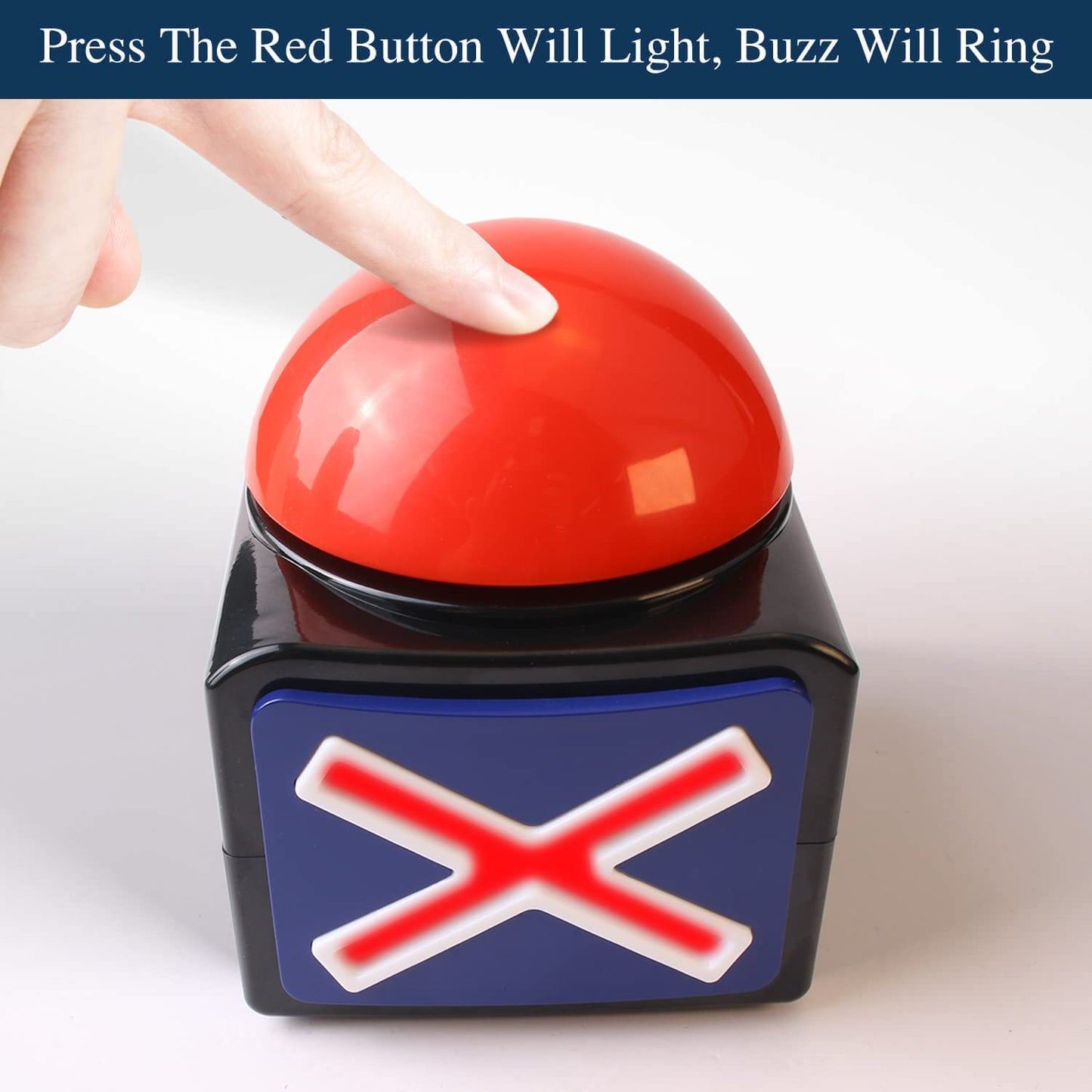 BEAN LIEVE 4Pack Game Buzzer - Game Answer Buzzer with Lights and Sound Trivia Quiz Got Talent Buzzer  Buzzer Buttons for Game Show  Red Game Buzzer for mature-themed Classroom