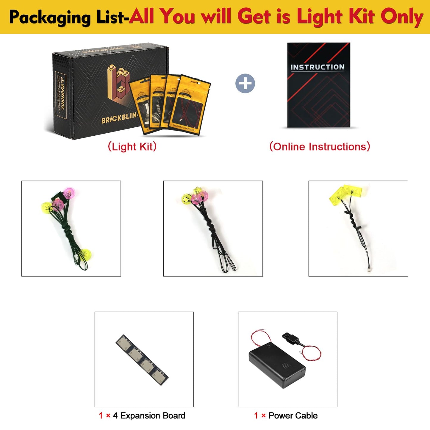 BrickBling LED Light Compatible with Lego Fortnite Supply Llama, Creative Lighting Kit Compatible with Lego 77071 (No Model)