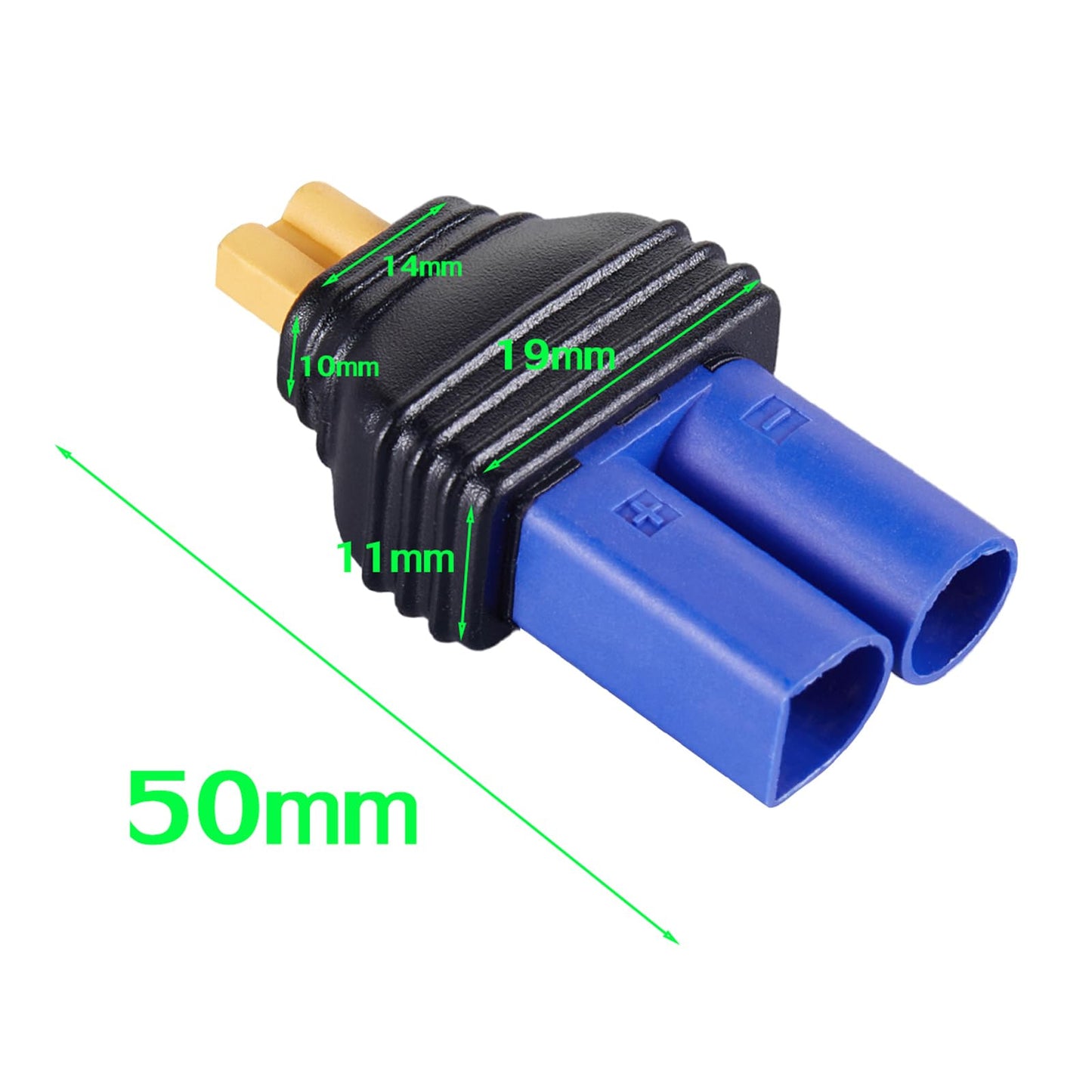 Laisomeke Ec5 Male To Xt30 Female Mould Type Adapter No Wire Connector Adapter For Lipo Battery (2Pack)