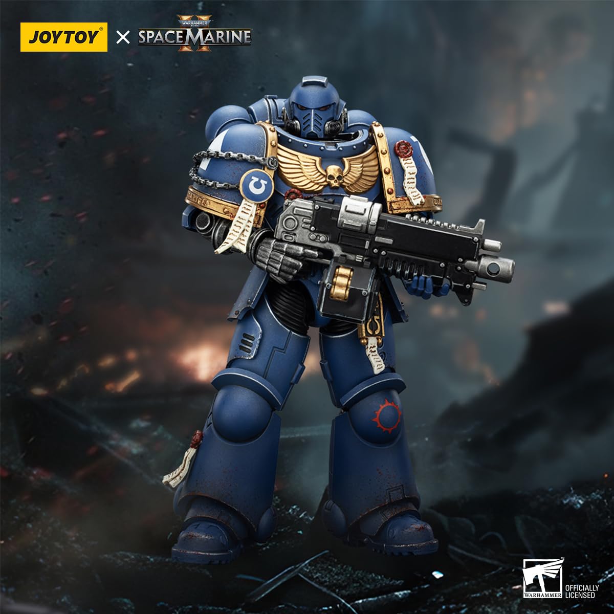 malt-inspiredISE JOYTOY 1/18 Action Figures - Warhammer Space Marine 2 Ultramarines Brother Chairon Collectors Edition - 5 Ages 15+