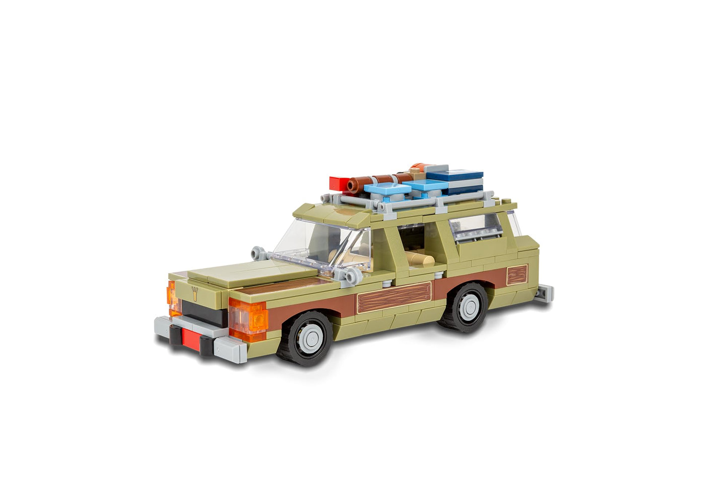 Brick Loot Wagon Queen Truckster Toy Building Block Set - 312 Pieces  Compatible with Major Brands  Includes Roof Luggage & Wood Paneling  Creative Play for Kids & mature-themeds  Ages 6+