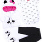 scnbom Reborn Baby Dolls Girl Clothes for 17-22inch Outfits Accesories (Panda 4pcs Set)