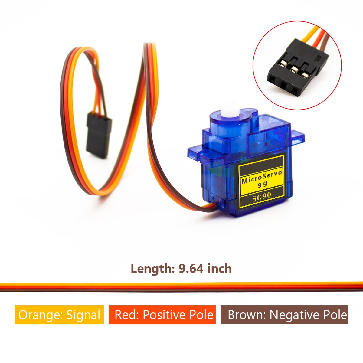 Hosyond 10 Pack Servo Motors SG90 9G Micro Servo for RC Robot Helicopter Airplane Boat Remote Control Toys, Servo for Arduino Pr