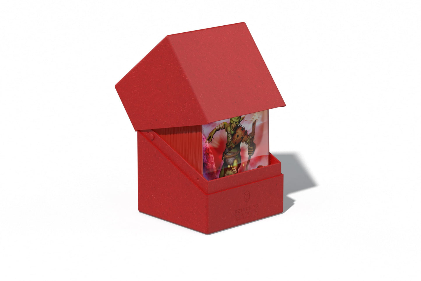 Ultimate Guard RTE Boulder 100+, Deck Case for 100 Double-Sleeved TCG Cards, Red, 97% Renewable, Made in Germany, Secure & Durab