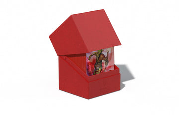 Ultimate Guard RTE Boulder 100+, Deck Case for 100 Double-Sleeved TCG Cards, Red, 97% Renewable, Made in Germany, Secure & Durab