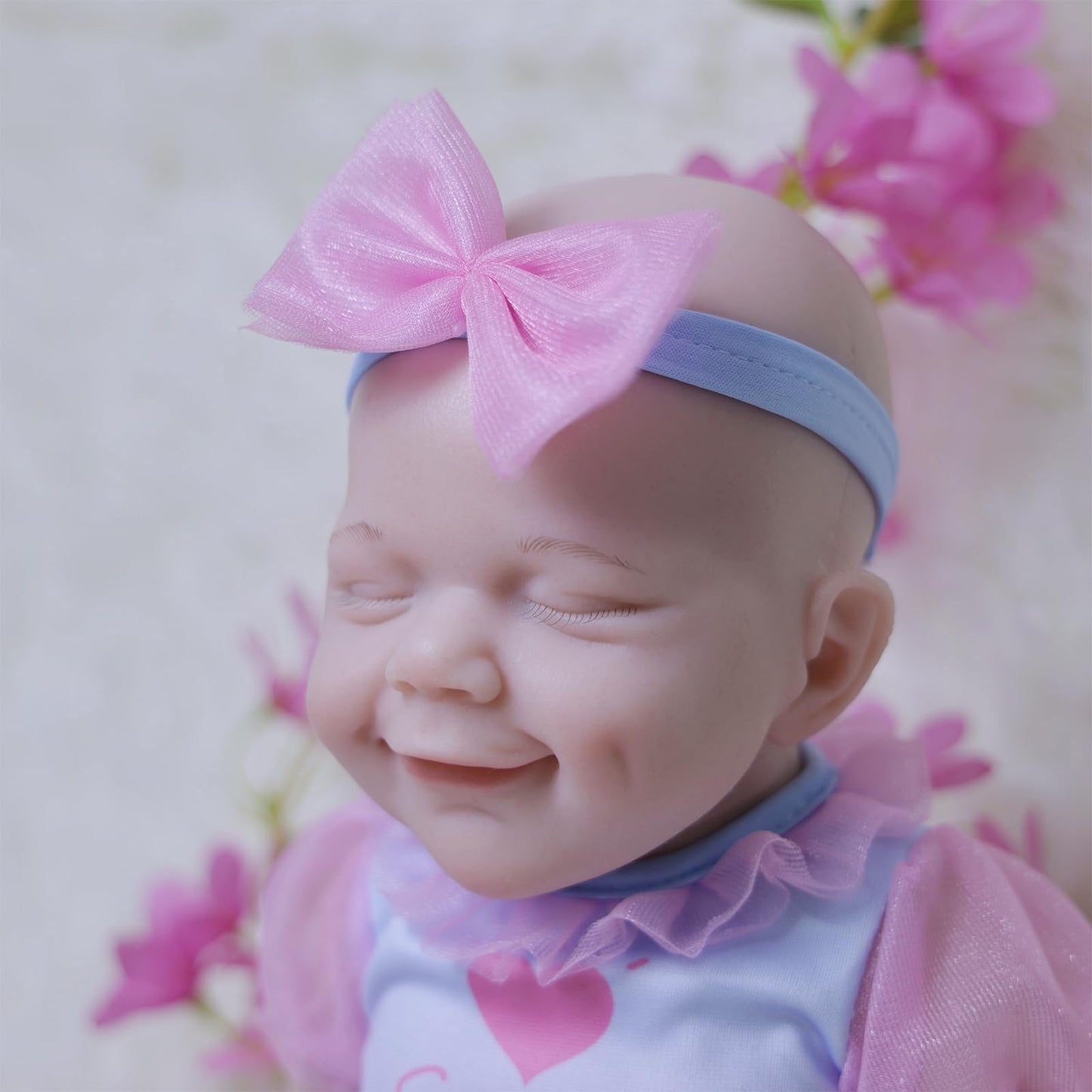 Aisite Realistic Reborn Baby Dolls - 18 Inch Full Silicone Baby Girl Eyes Closed, Christmas&Birthday Gifts, Suitable For 3+